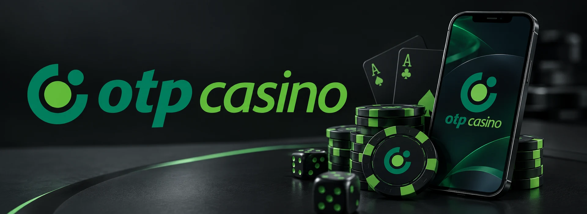 OTP Casino banner grafitszürke háttéren, lime OTP jellel, 2500€ bónusszal és 250 ingyenes pörgetéssel